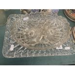 A glass tray,