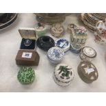 A qty of small trinket boxes inc.