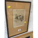 A Framed drawing Spaniards Inn