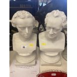 A bust of Goethe and Schiller