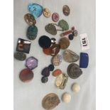 An unusual collection of gemstones including Lava Cameo's, intaglio's,