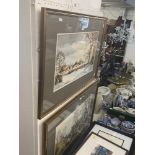 A pair of framed watercolour, landscapes,