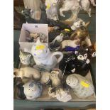 A large collection of Cat figures
