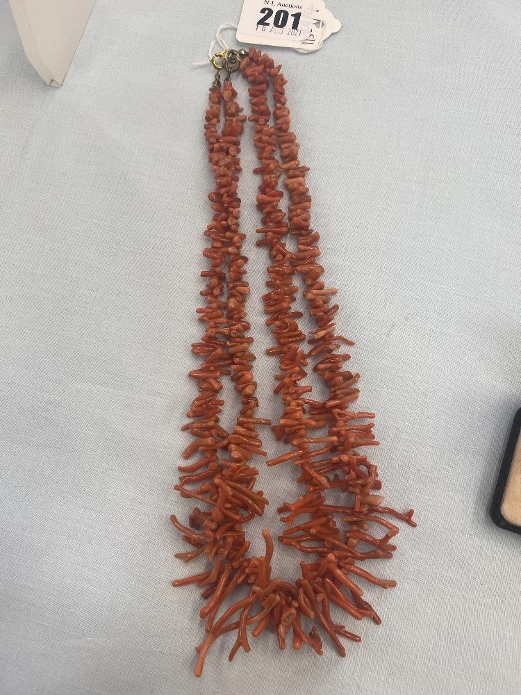 Two stick Coral necklaces