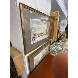 A pair of framed watercolour, landscapes,