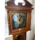 A Pine long case musical clock plus another