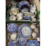 A qty of blue and white china inc.