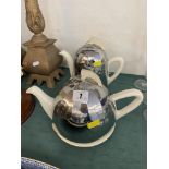A tea and coffee pot with steel jackets