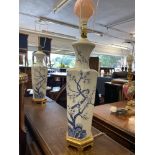 A pair of oriental style lamps