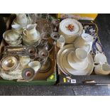 A qty of assorted china and silver plate