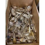 A qty of Silver plated cutlery