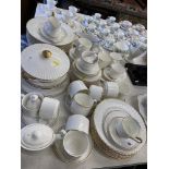 A qty of Gold and white china