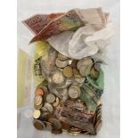 A qty of coins and notes