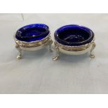 A pair of hallmarked Silver salts