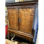 An 18th century Walnut Abanant cabinet on stand