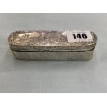 A hallmarked Silver oblong box