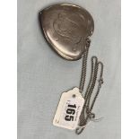 A Silver Heart shaped locket on chain