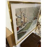 A large limited edition print, Winter scene,