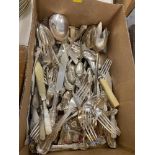 A qty of Silver plated cutlery