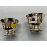 A pair of hallmarked Silver salts