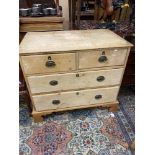 A Pine chest of four drawers