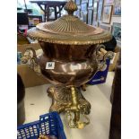 A Victorian Copper and brass Samovar