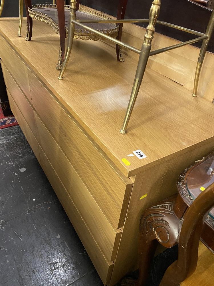 An Oak chest of six drawers