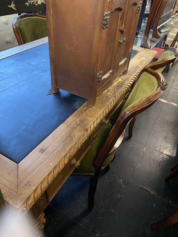 A decorative Pine rubber wood writing table