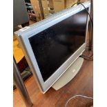 A Sony 20" television with remote