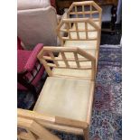 A set of eight Oak dining chairs