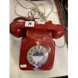 A red telephone,