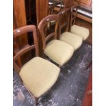 A set of four Victorian dining chairs