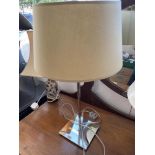 A Lumess chrome contemporary table lamp