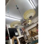 An Artdeco hanging lamp