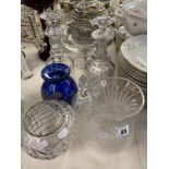 A qty of glass and decanters