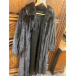 A Black Lama mink coat