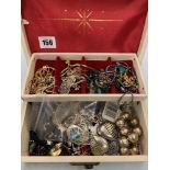 A box of costume jewellery