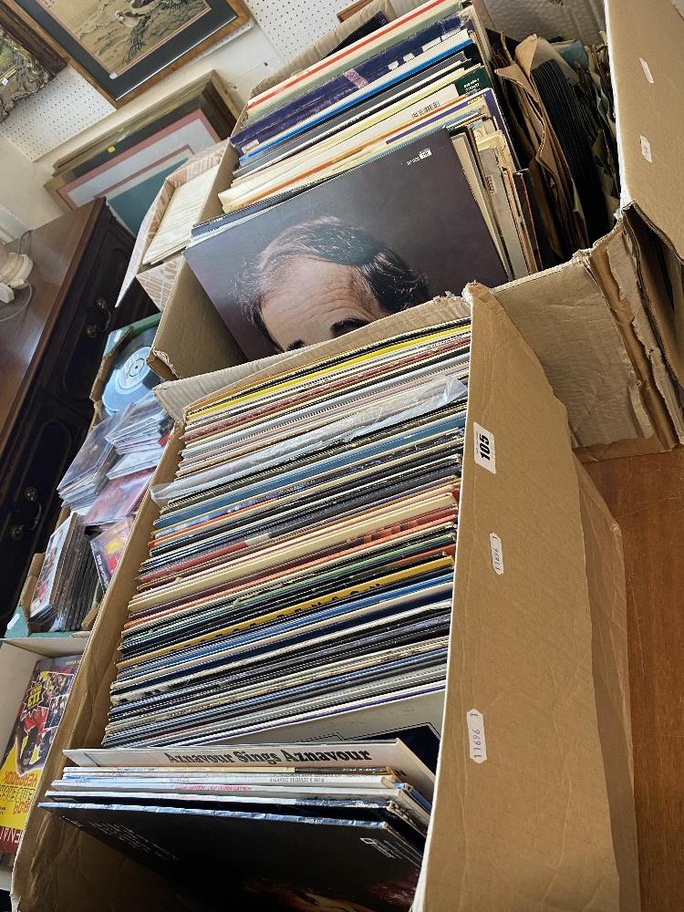 A large collection of albums and singles including Beatles and Rolling Stones