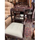 A Regency style dining room suite; table with extra leaf,