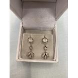 A pair of 18ct White Gold and Diamonds earrings, 0.