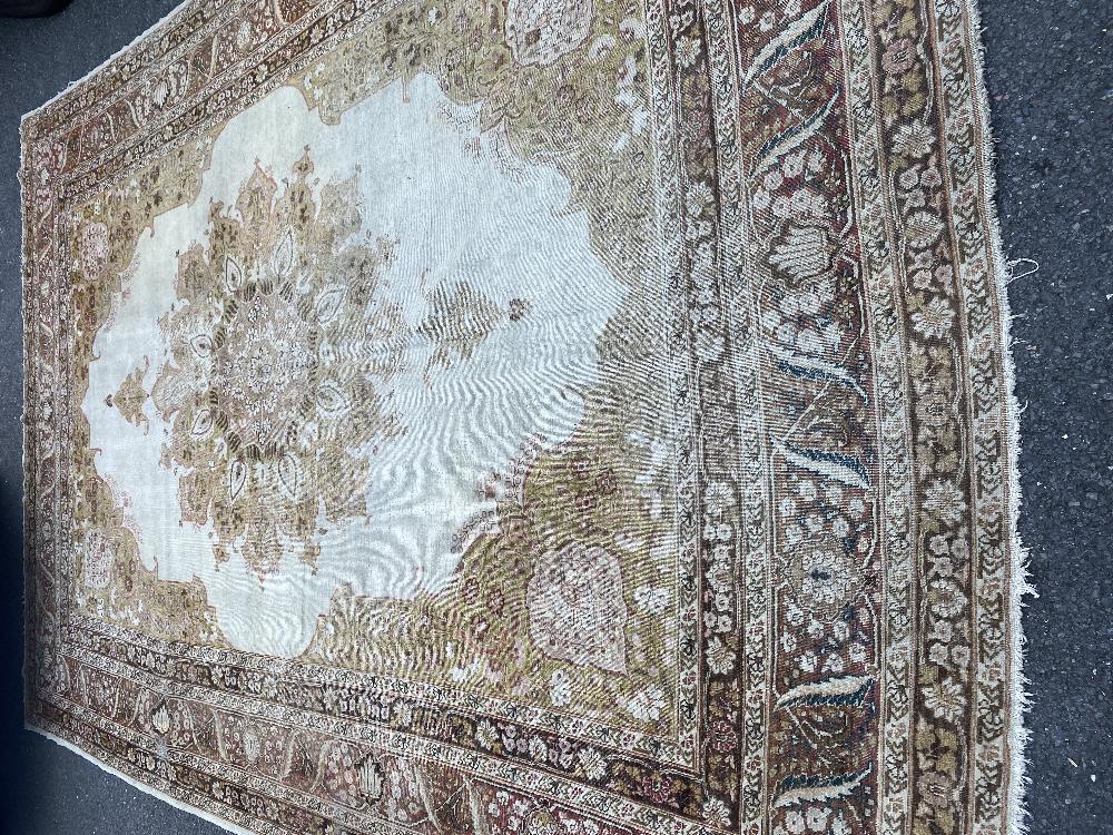 A large Persian rug,