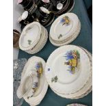 A part dinner set, plates etc.