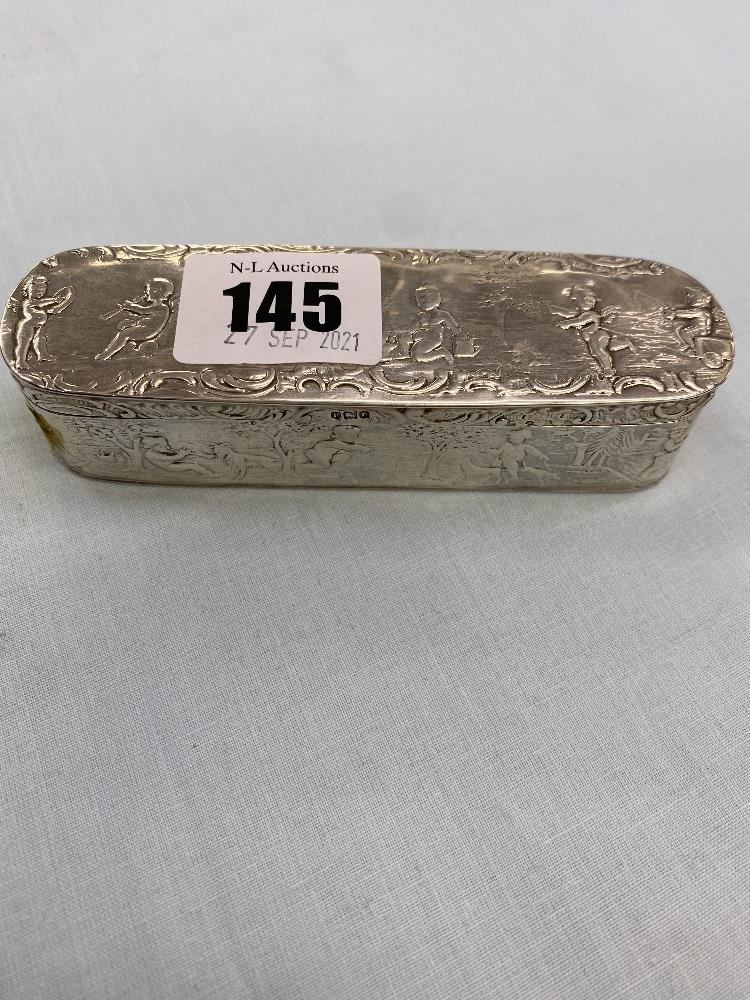 A hallmarked Silver oblong box - Image 2 of 2