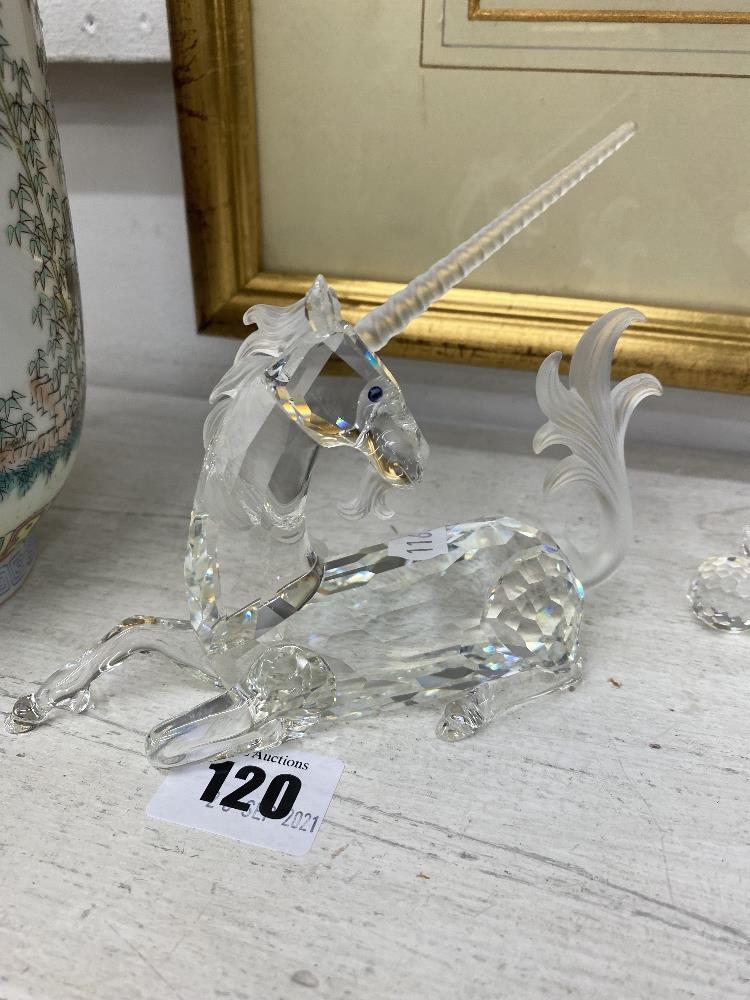 A Swarovski Unicorn, no 1996, boxed, slight a.