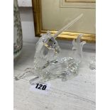 A Swarovski Unicorn, no 1996, boxed, slight a.