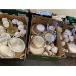 A Johnson Bros. part dinner set and other Staffordshire, IronStone tea ware etc.