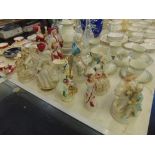 A collection of porcelain figures