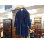A faux fur coat, blue,