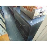 A Steel chest of three drawers