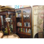 TWO MAHOGANY DISPLAY CABINETS